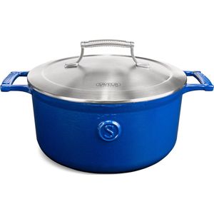 Saveur Selects - Voyage Series - Gietijzeren Braadpan 25cm - Pfas vrij - Klassiek Blauw