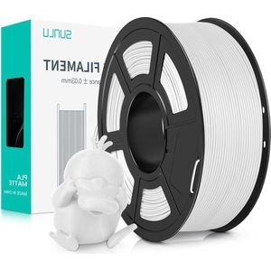 1.75mm Matte PLA Filament - Gemakkelijk te Gebruiken - 1kg (2.2lbs) Coil - FDM 3D Printer Filament - Matte Wit