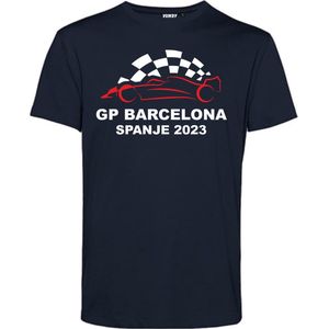 T-shirt GP Barcelona 2023 | Formule 1 fan | Max Verstappen / Red Bull racing supporter | Navy | maat XXL
