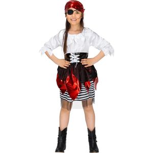 dressforfun - Meisjeskostuum piratenvrouw Lilly Blauwmarie 116 (5-6y) - verkleedkleding kostuum halloween verkleden feestkleding carnavalskleding carnaval feestkledij partykleding - 300747
