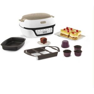 TEFAL Intelligente taartmachine - 5 nauwkeurige programma's - Antiaanbakvorm - 6 Creabake muffinvormen - Cake Factory KD804910