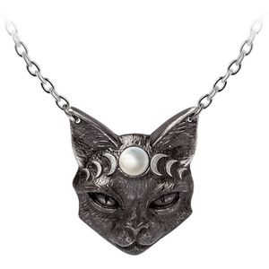 Alchemy - Mystic Moon Cat Ketting - Zwart