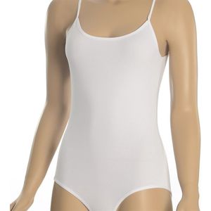 2x Anit Bodysuit dames, Spaghettibandjes dames body's, 92% Katoen en 8% Elastan - Wit, S