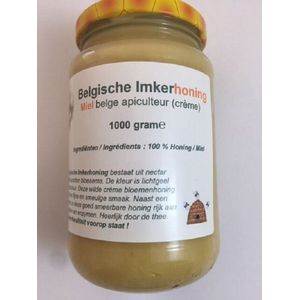 Honingland : Belgische Imkerhoning, Miel belge apiculteur ( crème )  1000 gram.