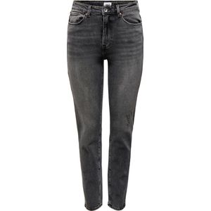 Only Jeans Onlemily Stretch Hw St Ank Cro614 N 15259634 Dark Grey Denim Dames Maat - W25 X L34