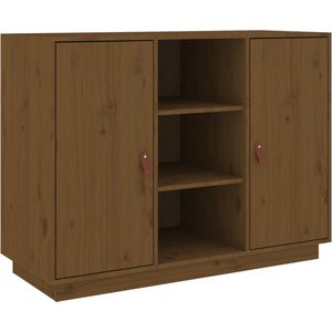 vidaXL-Dressoir-100x40x75-cm-massief-grenenhout-honingbruin