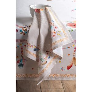Ibiza-Beige 100% katoen Zachte en comfortabele set van 4 servetten Perfect voor familiediners | Bruiloften | Cocktail | Keuken | Home | lente/zomer (45 cm x 45 cm) Moederdag