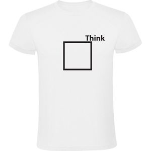 Think Outside the Box Heren T-Shirt | Slim | Origineel | Creatief | Design | Uitvinder | Ontdekker | Shirt