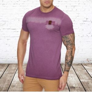 Heren t-shirt violento bordeaux -Violento-M-t-shirts heren