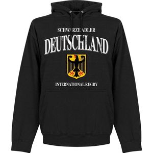 Duitsland Rugby Hoodie - Zwart  - XXL