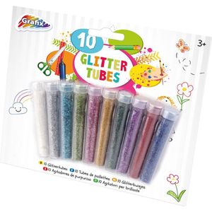 10 buisjes met glitters - Glitters knutsel - Knutselen glitter - Knutselen voor kinderen vanaf 3 jaar - Creatief voor volwassenen -Knutselen meisjes