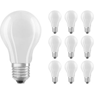 Voordeelpak 10x Ledvance CLASSIC LED E27 Peer Filament Mat 7W 806lm - 827 Zeer Warm Wit | Dimbaar - Vervangt 60W