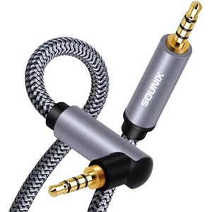 Sounix Stereo Audio Jack Kabel 3.5 mm - 4-Pole Hi-Fi - 2 meter - TRRS - AUX Kabel Gold Plated - Male to Male - Jack To Jack - Universeel