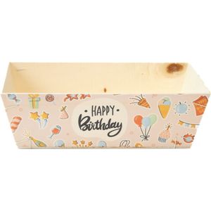 Geschenkverpakking houtenmandje (5 stuks) - Verjaardag 2 3KG - Verjaardagsmandje/Verjaardagspakket/Verjaardagsgeschenk/Verjaardagverpakking