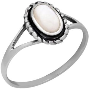 Ringen dames | Zilveren ring met parelmoer | WeLoveSilver