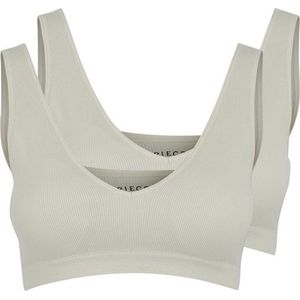 Pieces 2-Pack bralette voorgevormd met vulling - M - Creme.