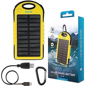 Velox Solar charger - Solar oplader - Solar charger zonnepaneel - Solar charger powerbank - Geel