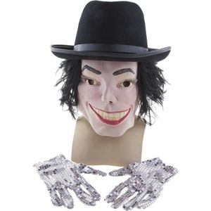 Michael Jackson set - masker, hoed en glitter handschoenen
