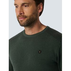 Pullover met ronde hals en geraffineerde tweekleurige jacquard