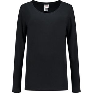 Tricorp T-shirt Lange Mouw Dames 101010 Zwart - Maat XS