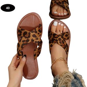 Nivard Slippers Dames - Teenslippers - Flip Flops - Comfortabel - Zomer - Dierenprint 42