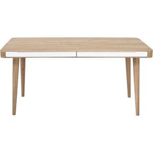 Gazzda Ena table houten eettafel whitewash - 160 x 90 cm