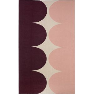 Marimekko linnen tafelkleed Härkä beige, oudroze en berrys-s140 x 245 cm