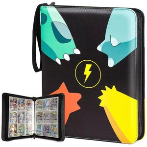 Verzamelmap geschikt voor verzamelkaarten- Map voor 900 Kaarten - 50 Pagina’s - Kaarten Album - 9 Pocket - Map Voor Kaarten - Binder - Card sleeves -Premium kwaliteit - 9 Pocket Pages - Zwart - Celebrations