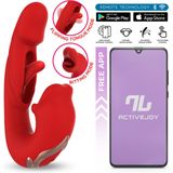 Intoyou - Mouty - Bitting & Flipping Rabbit Vibrator met App - Rood
