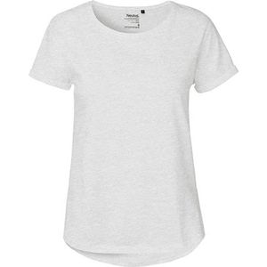 Dames Roll Up Sleeve T-Shirt met ronde hals Ash Grey - XS