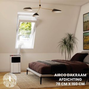 Airco Dakraam Afdichtkit – 78 x 160 cm – Geschikt voor Inbouw Velux: MK10 (GGL 13, 310, m10) | Fakro/Optilight: Maatcode 13 - Slang Afsluiten – Tuimelvenster Oplossing – Airco Raamafdichtingskit