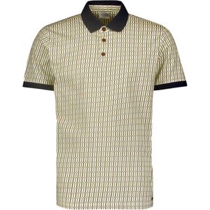 NO-EXCESS Poloshirt Polo Met Allover Print 24380424 040 Brown Mannen Maat - XXL