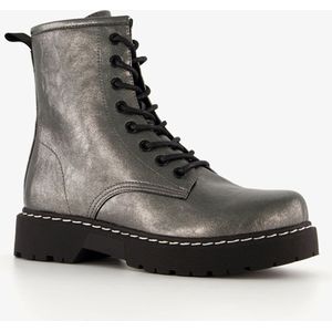 Blue Box lak dames veterboots grijs - Maat 42