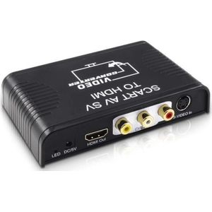 Scart, Composiet en S-VHS naar HDMI converter / zwart