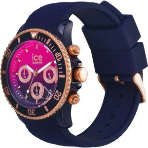 Ice Watch ICE Chrono - Dark blue Pink 021642 Horloge - Siliconen - Blauw - Ø 40 mm