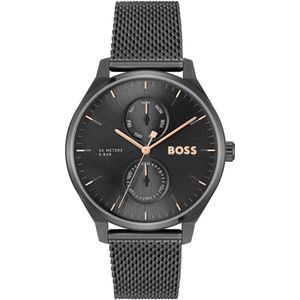 BOSS HB1514105 TYLER Heren Horloge - Mineraalglas - Staal - Zwart - 43 mm breed - Quartz - Druksluiting - 5 ATM (douchen)