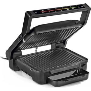 Digitale contactgrill - 6 grillprogramma's - 2000 W - touch-display - anti-aanbaklaag Contactgrill uitneembare platen