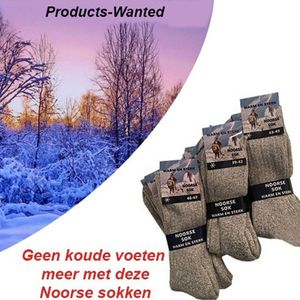 Geen koude voeten meer met deze Noorse sokken 6 paar | Maat 46-47