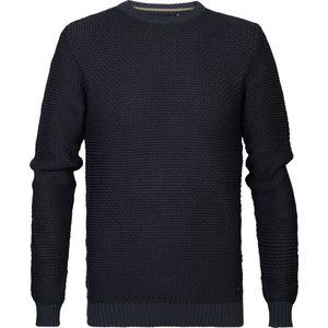 Petrol Industries - Heren Gebreide Trui Gustavos - Blauw - Maat XXXL