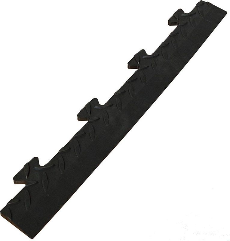 PVC kliktegel randstuk male zwart