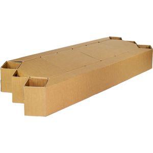 Kartonnen vouwbed - 160 x 200 cm / Met bovenblad en omranding / Nee ik zet hem zelf in elkaar - Makkelijk op te bergen - Kartent