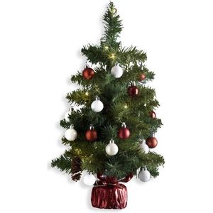 Versie Kunstkerstboom - 50cm - Incl. Verlichting & Kerstballen