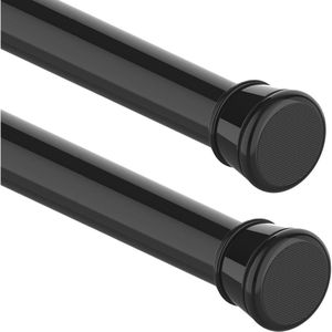 ApexArte® Gordijnroede - Gordijnrail - Zonder Boren - Extra Stevig - Zwart