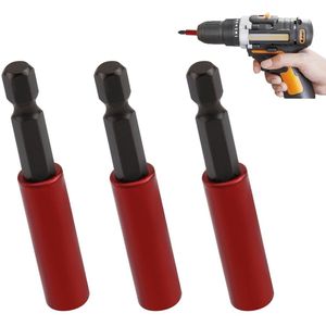 Slagschroevendraaier-bithouders met sterke magneet 1/4 inch zeskantschacht - Set van 3