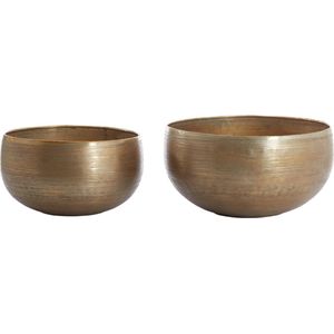 Light & Living - Schaal YARO - Ø53x28.5cm - Goud - Set van 2