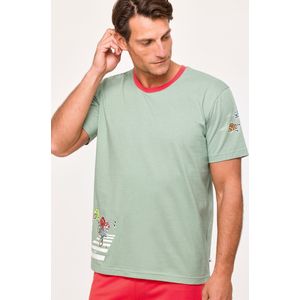 Woody Jongens-Heren Pyjama groen - maat 152/12J
