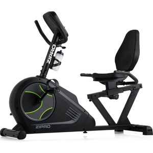 Zipro iConsole+ Glow Hometrainer Elektromagnetische Fiets, Hartslagsensoren, Gemakkelijk te transporteren, Antislippedalen, Flessenhouder, Homegym, Stabiele structuur, Max. gebruikersgewicht 150 kg, grijs en groen