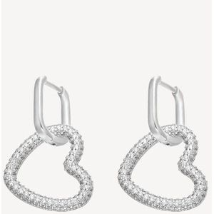 Margot Bardot Ophelia Earrings White/Silver - Oorbellen dames - Wit/zilver - Statement oorbellen