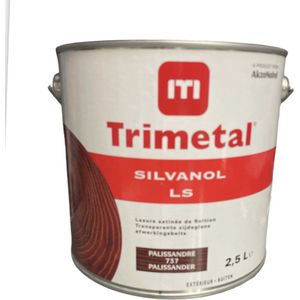 Trimetal Silvanol LS - Zijdeglans transparant1 potsysteem beits - 2.50 L - 737 Palissander
