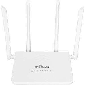 4G LTE Draadloze Router met Simkaartsleuf en 300 Mbps - Ontgrendeld, met 4 5dBi-antennes voor Reisbureau (EU-stekker)